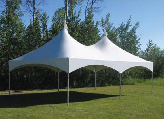 Twin High Peek Canopy | Avery Rents high peek canopies for parties and receptions in Omaha and Bellevue