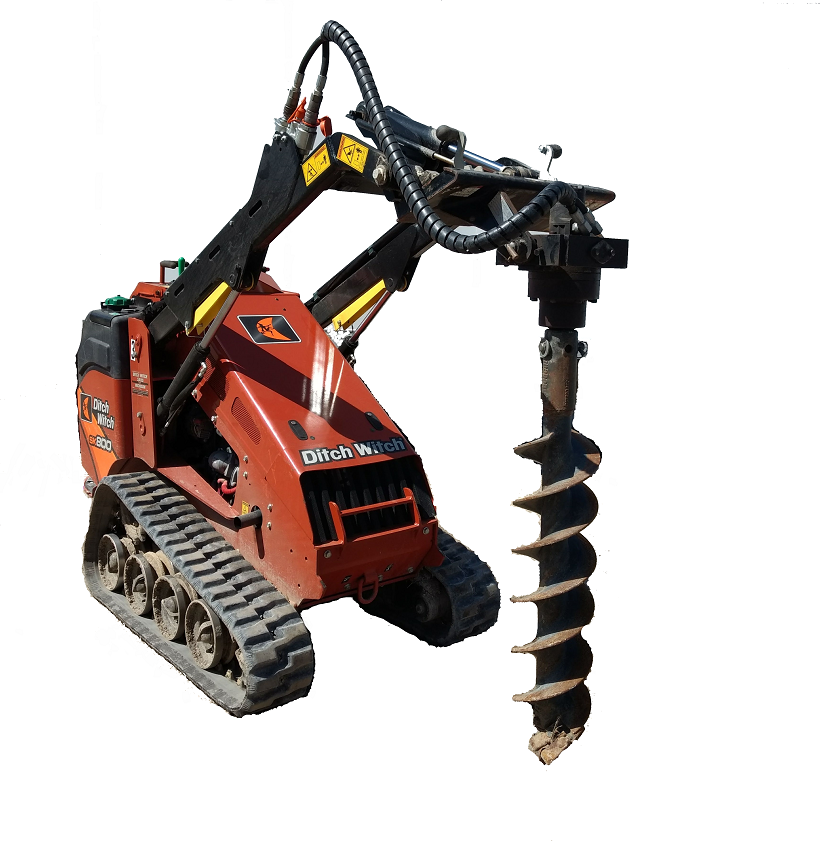 Auger Attachment - Mini skid-steer Post Hole Digger-image